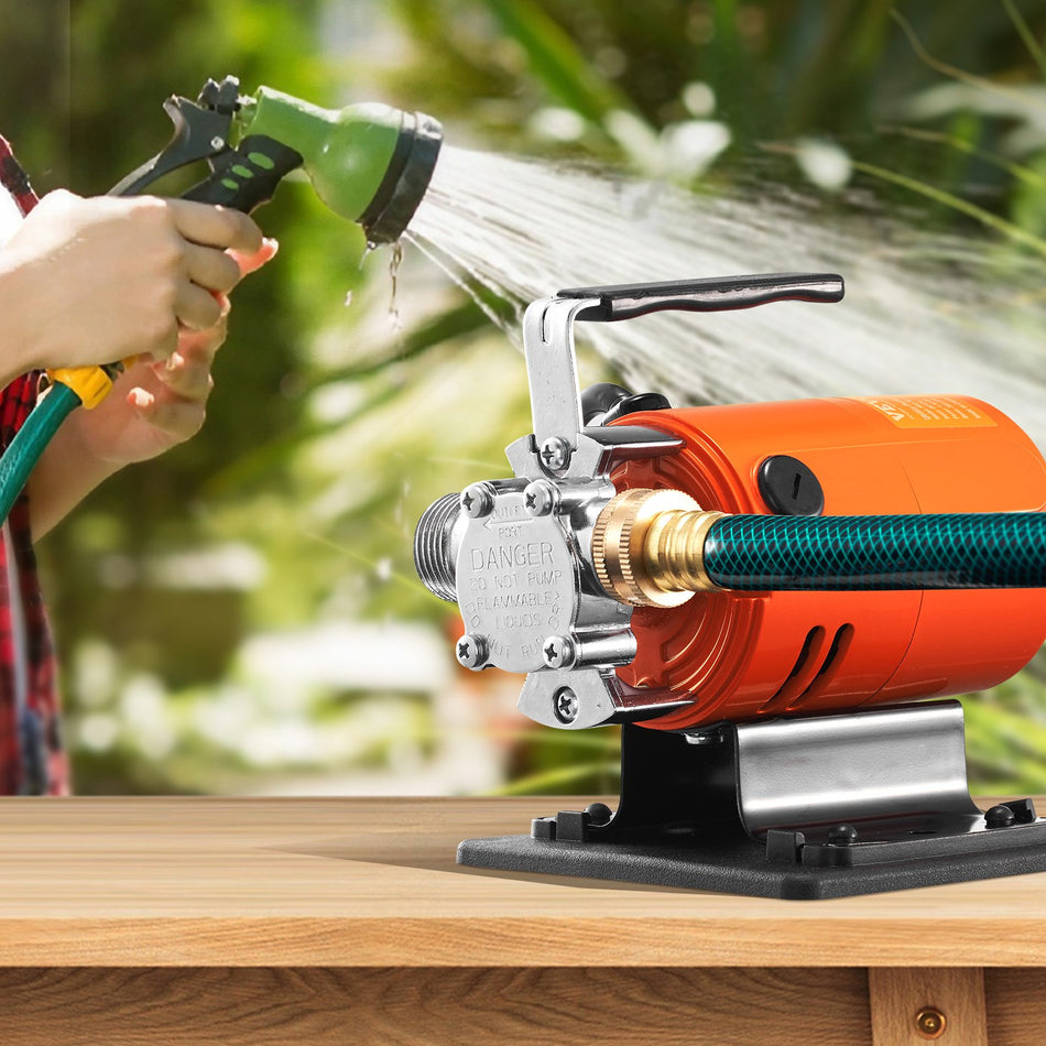 Water Transfer Pump 120V Ac 360 Gph 110 Hp Portable Electric Utility Pump With 6 Ft Suction Hose Kit Carbon Brushes Impeller Suction Strainer For Garden Rain Barrel Pool Pond Aquarium