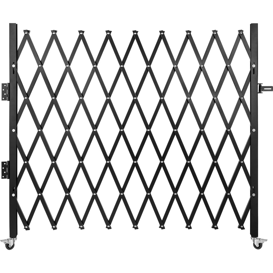 Single Folding Security Gate 7 H X 6 12 W Folding Door Gate Steel Accordion Security Gate Flexible Expanding Security Gate 360 Rolling Barricade Gate Scissor Gatedoor With Padlock