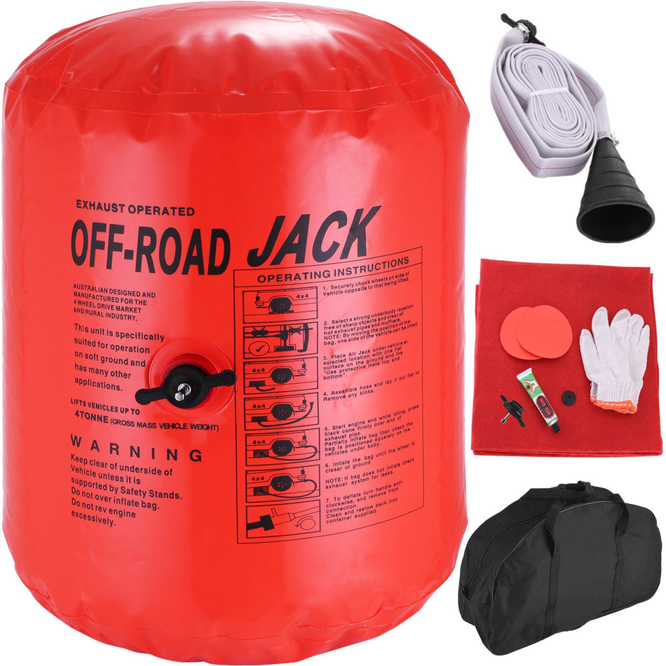 4 Ton Exhaust Air Jack 8800Lbs Capacity Inflatable Air Jack Off Road Exhaust Air Jack Lifting With Bag For Vehicle Car Truck