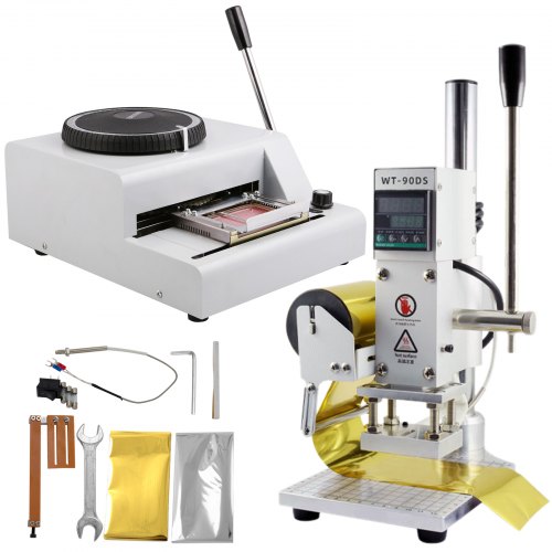 72 Character Manual Embossing Machine And Hot Foil Stamping Machine 8X10 Cm For Pvc Or Id Or Credit Card