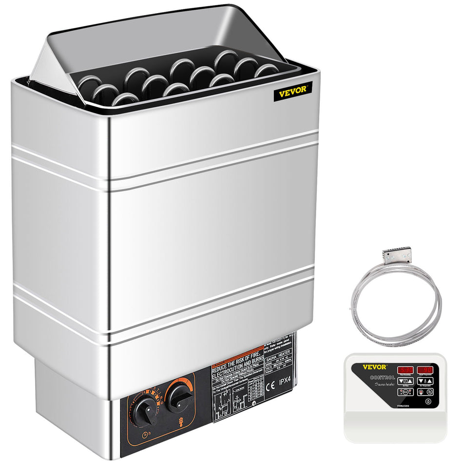 Sauna Heater 9Kw Dry Steam Bath Sauna Heater Stove 220V 240V With External Controller Electric Sauna Stove For Max459 Cubic Feet Home Hotel Sauna Room Spa Shower Bath Sauna