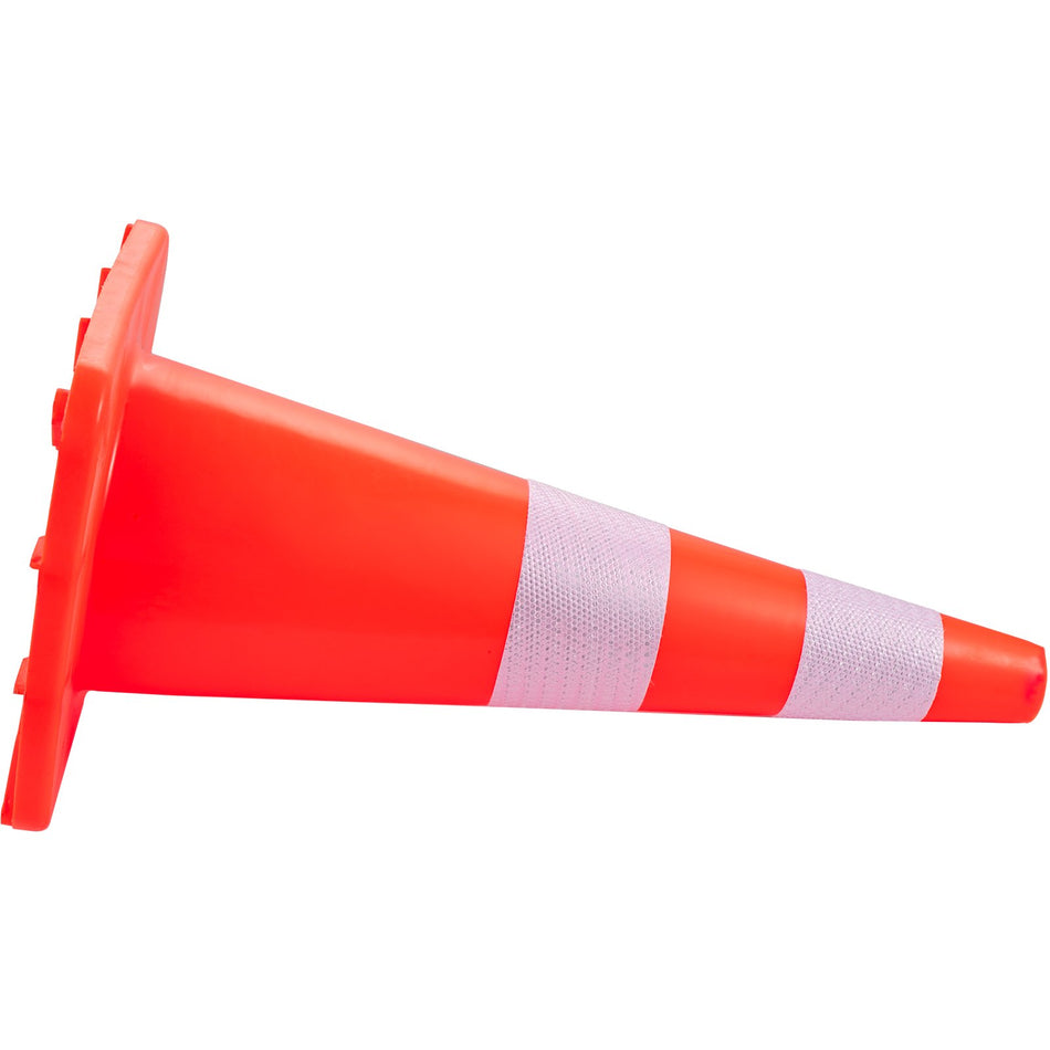 Safety Cones 28 In73 Cm Height 12 Pcs Pvc Orange Traffic Cone With 2 Reflective Collars And Weighted Base Used For Traffic Control Driveway Road Parking And School Improvement