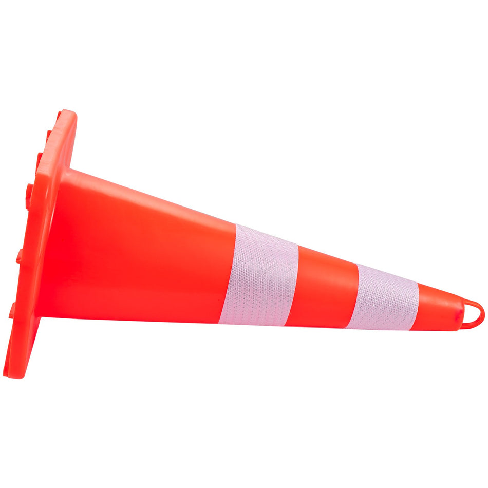 Safety Cones 12 X 28 Traffic Cones Pvc Orange Construction Cones 2 Reflective Collars Traffic Cones With Weighted Base And Hand Held Ring Used For Traffic Control Driveway Road Parking