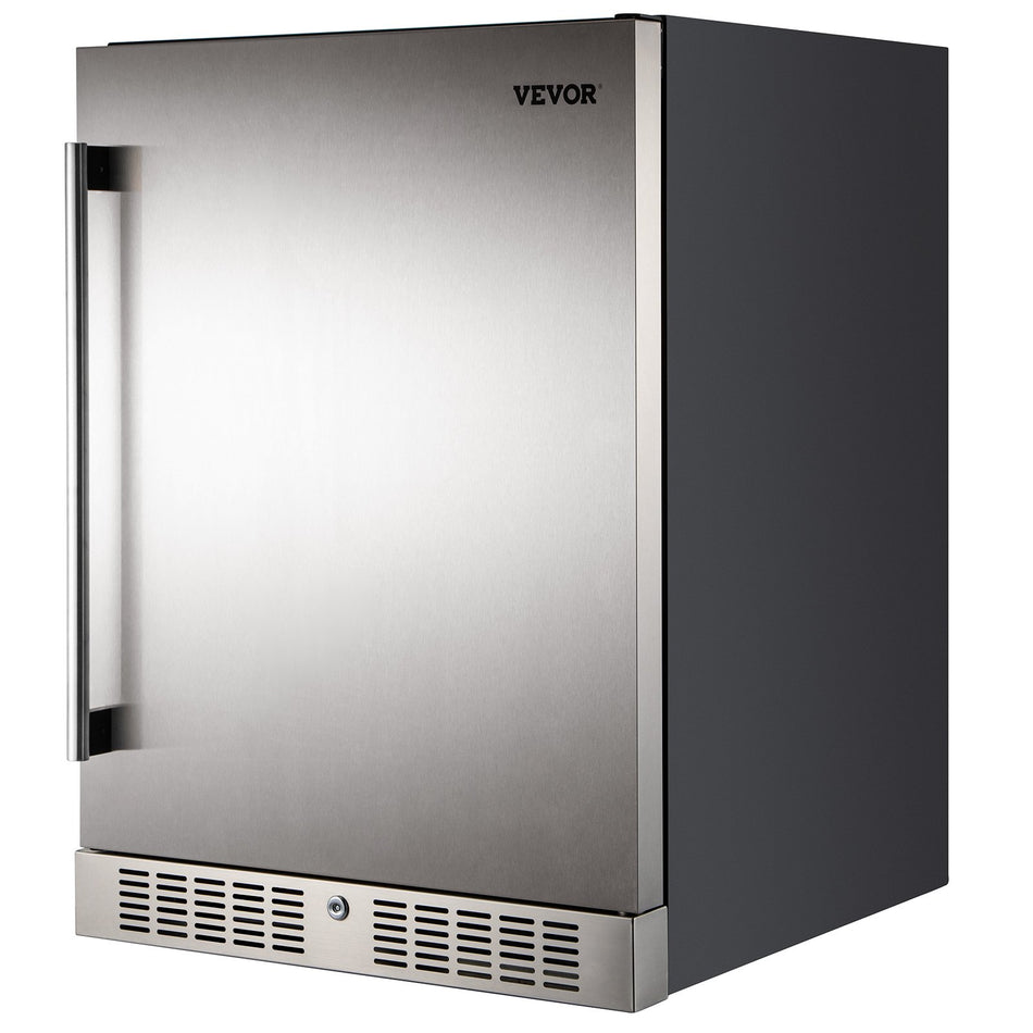 24 Built In Beverage Cooler 53 Cuft Stainless Steel Beverage Refrigerator Wembraco Compressor 142 Can Beer Fridge For Home Bar Office Outdoor Indoor Use 150L Black Silver