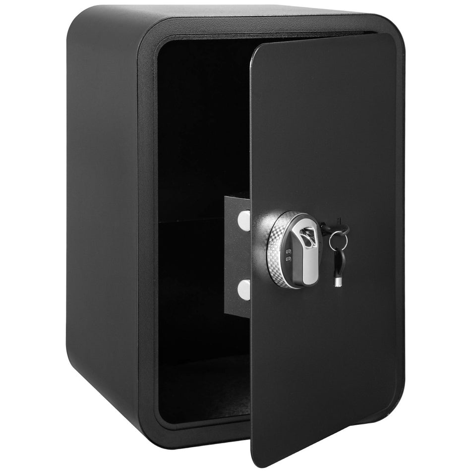 Safe Box 18 Cubic Feet Money Safe With Fingerprint Lock And Key Lock Alloy Steel Home Safes With A Removable Shelf Wall Mounted Security Safe For Cash Jewelry Passports Documents Black
