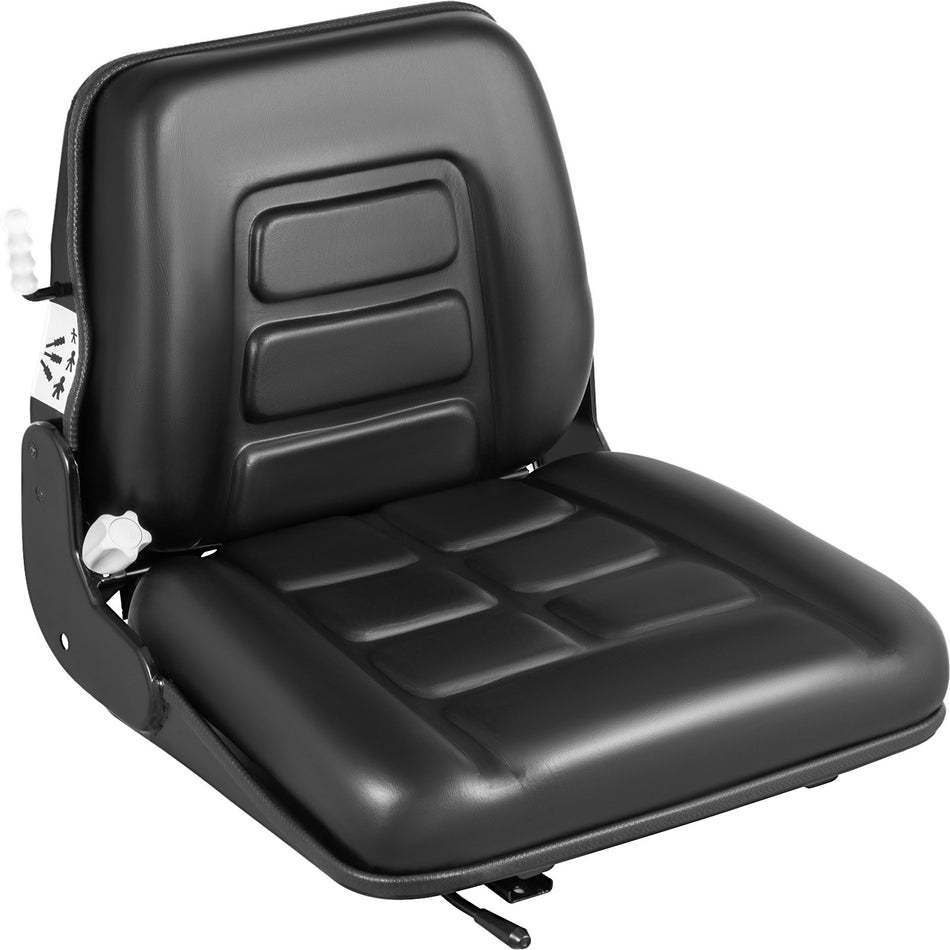 Universal Forklift Seat Black Pvc Tractor Seat 6150Mm Adjustable Mower Seat 3 Stage Weight Seat Including Seat Switch 19 X 23 X 19 Skid Steer Seat Fit Forklift Tractor Skid Loader