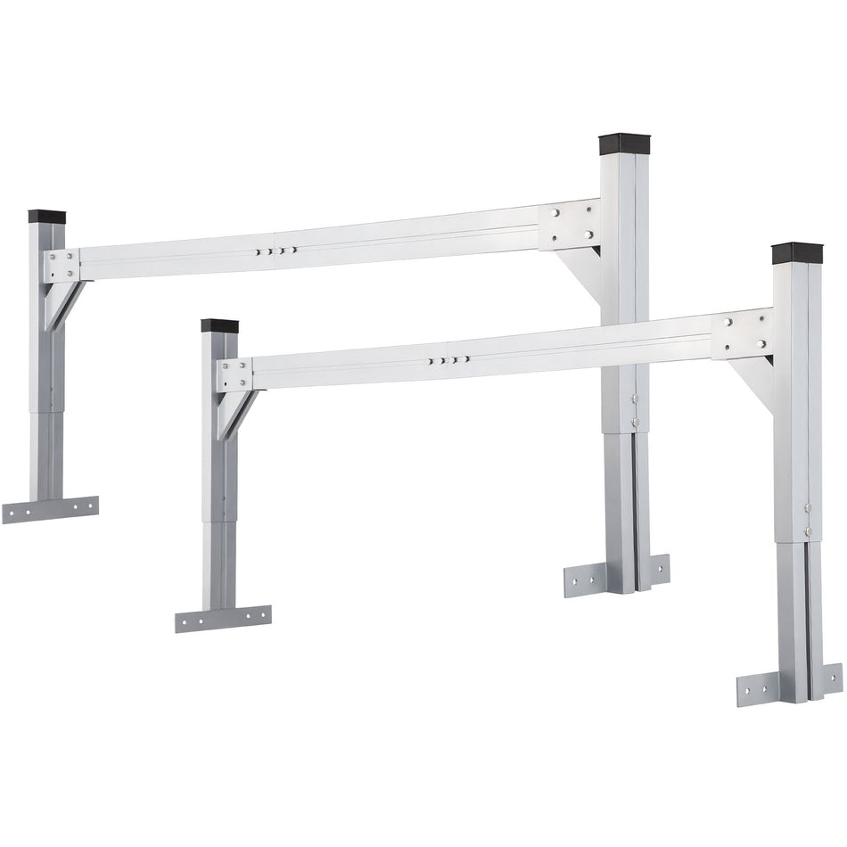 Universal Roof Ladder Rack Fit For 62 83 Wide Vans 2 Bars Adjustable Aluminum Trailer Ladder Rack With 330 Lbs Capacity For Cargo Vans Trucks Or Pickups Silver