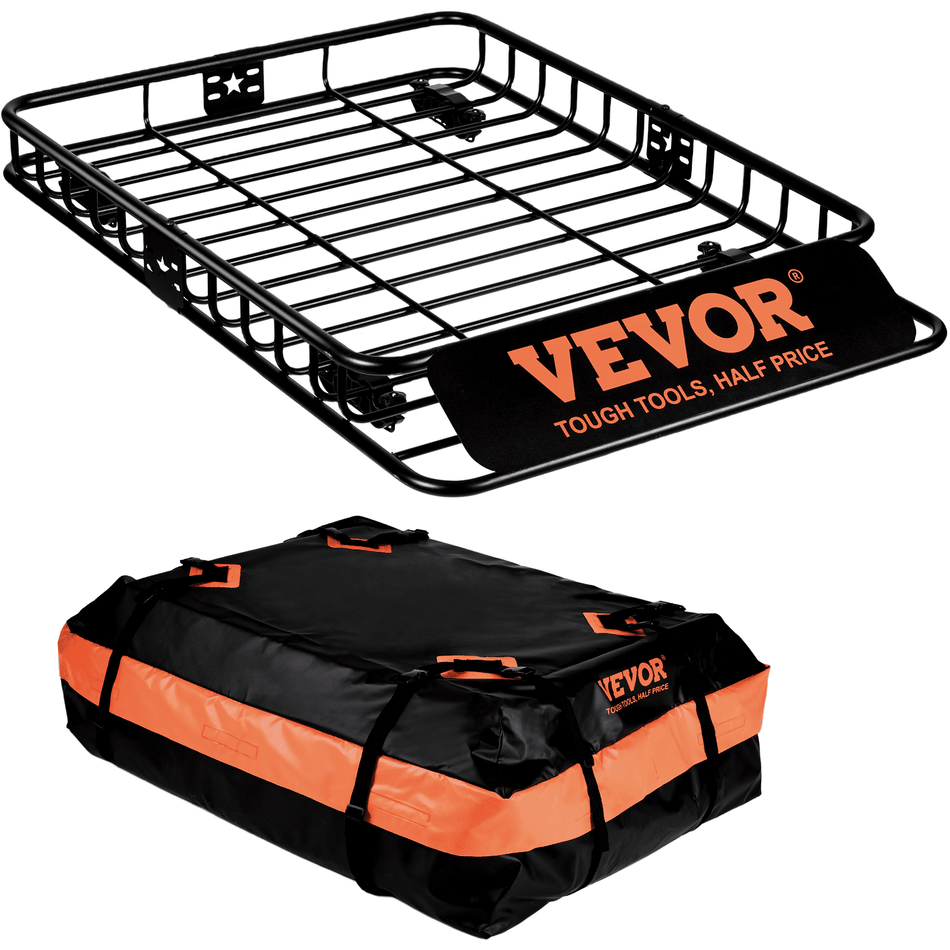 Roof Rack Cargo Basket 200 Lbs 51X36X5 For Suv Truck With Luggage Bag