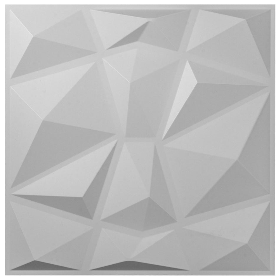 13 Pack 197X197Inches Diamond White 3D Pvc Wave Panels For Interior Wall Decor Textured 3D Wall Tiles 32 Sq Ft