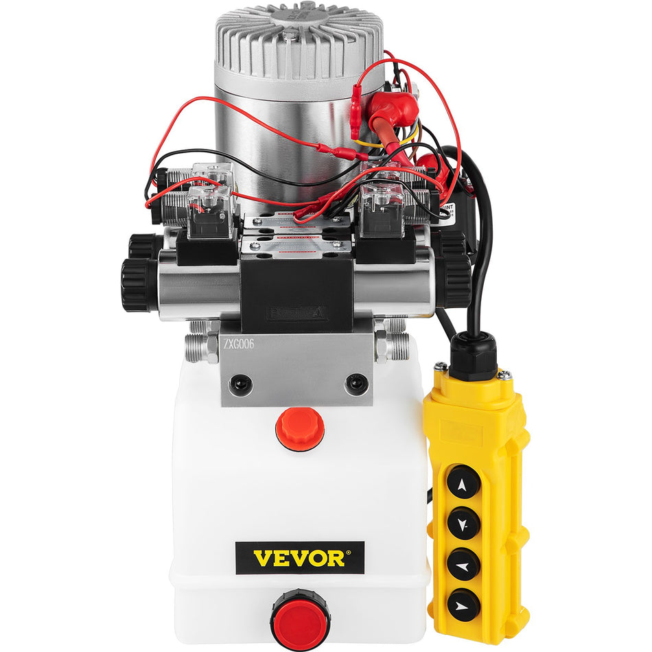45L Double Solenoid Double Acting Hydraulic Pump Car Lift Remote Zz004234
