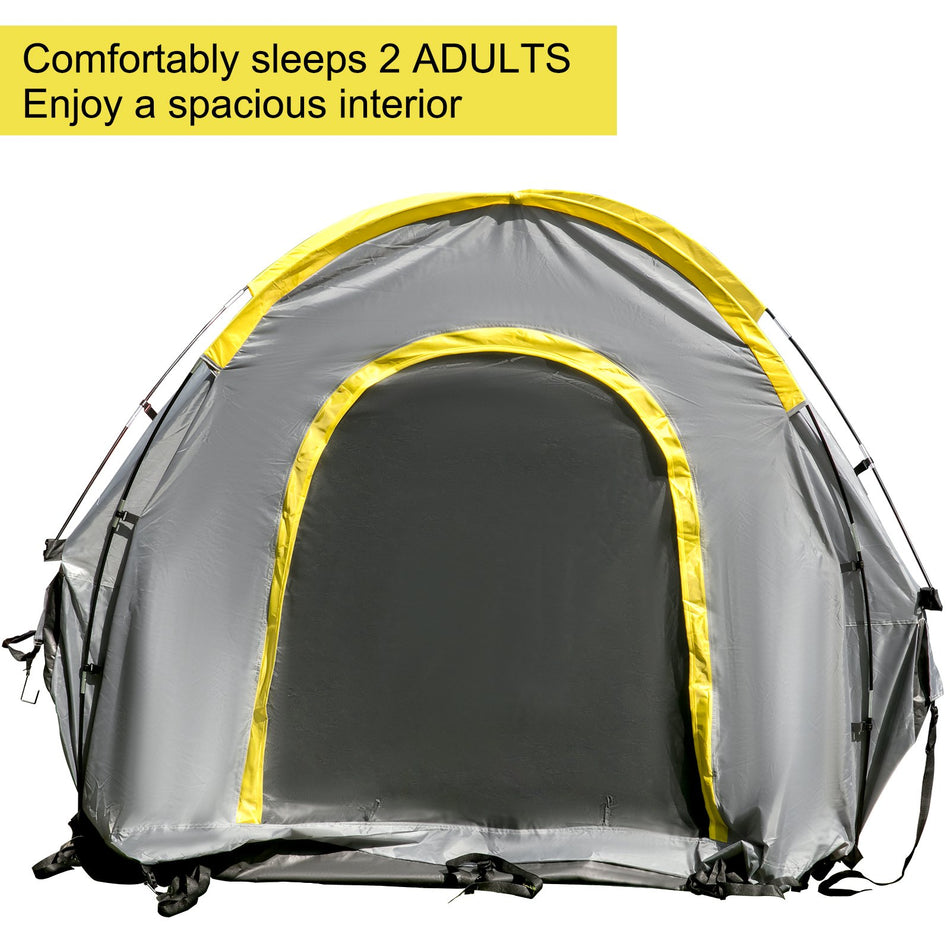 Truck Tent 5 52 Truck Bed Tent Full Size Pickup Tent Waterproof Truck Camper 2 Mesh Windows Easy To Setup Truck Tents For Camping Hiking Fishing Grey Color