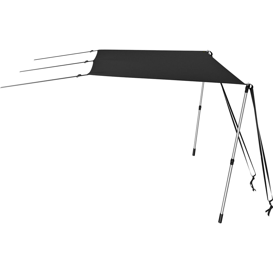 T Top Sun Shade Kit 5 X 5 Uv Proof 600D Polyester T Top Extension Kit With Rustproof Steel Telescopic Poles Waterproof T Top Shade Kit Easy To Assemble For T Tops Bimini Top