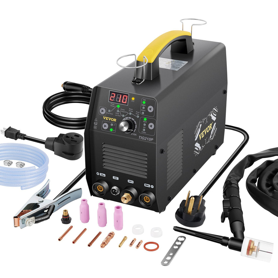 210Amp Tig Welder Welder Tig 3 In 1 110220V Dual Voltage Hf Tigstickclean Welding Machine Wpulse Igbt Inverter Torch Digital Arc Welder