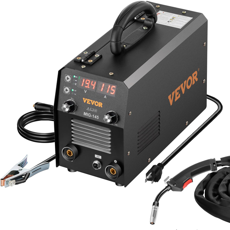 145Amp Mig Welder Welding Machine 3 In 1 110V Flux Coresolid Wire Welding Machine With Igbt Inverter Mig Torch Digital Miglift Tigstick Multiprocess Welder