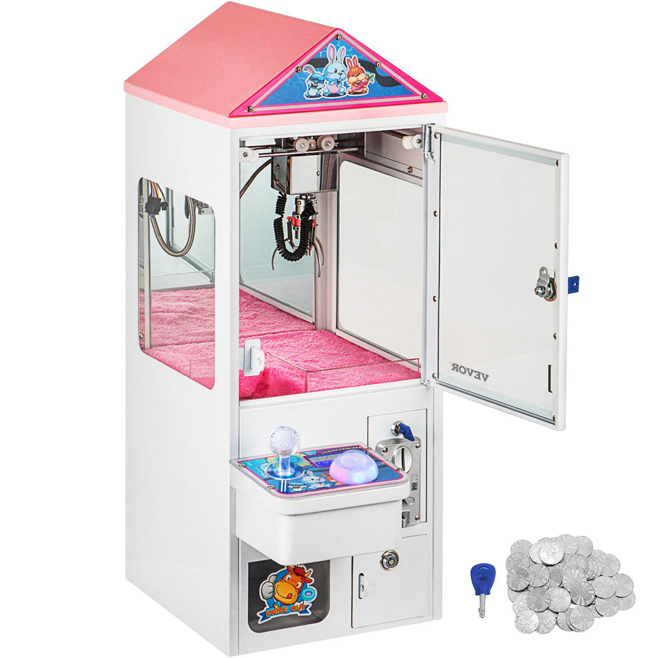 110V Mini Claw Crane Machine Metal Case Bar Candy Toy Catcher Shake Proof