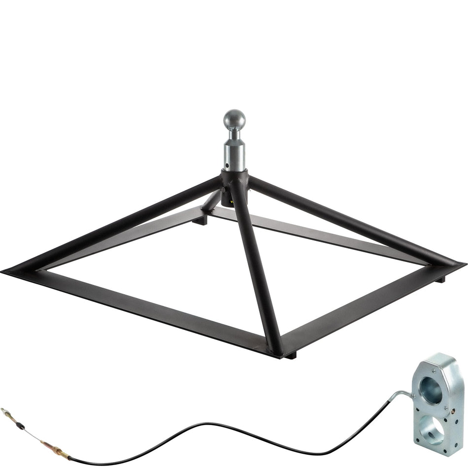 5Th Wheel Hitch Rail Mount Trailer Hitch Adapter 142 Tall Steel Base 22046 Lbs Gtwr 4409 Lbs Tongue Weight Rv Camper Gooseneck Adapter For Most Trucks With Standard Rails