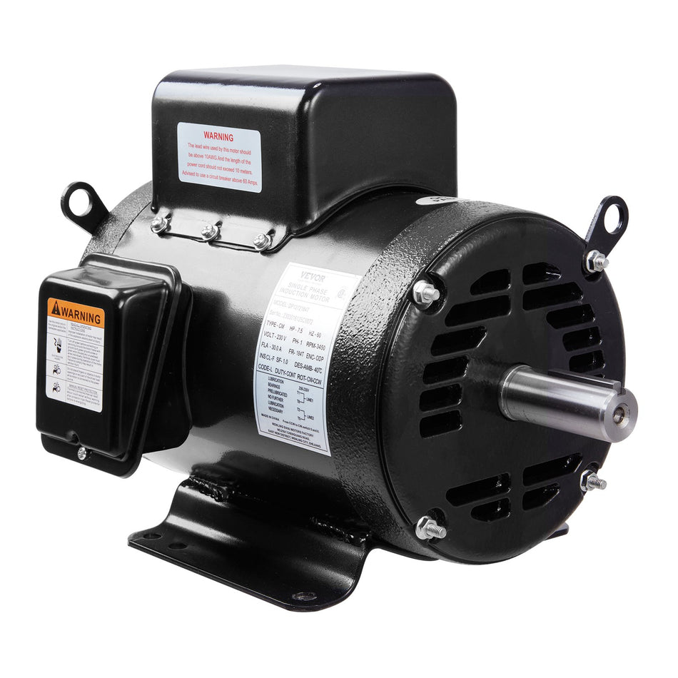 75Hp Air Compressor Motor 230V 30 Amps Electric Motor 3450Rpm 184T Frame 1 18 Keyed Shaft 275 Shaft Length For Air Compressors Cwccw Rotation