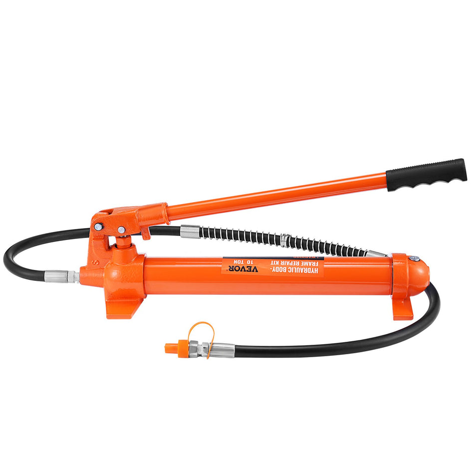 10 Ton Porta Power Kit Hydraulic Ram With Pump Car Jack With 46 Ft14 M Oil Hose Bent Frame Repair Tool With Storage Case For Automotive Garage Heavy Equipment Mechanic 22046 Lbs
