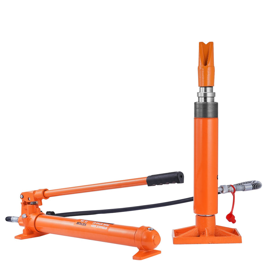 20 Ton Porta Power Kit Portable Hydraulic Jack With 46 Ft14 M Oil Hose Car Frame Repair Tool With Storage Case For Automotive Heavy Equipment Mechanic 44000 Lbs