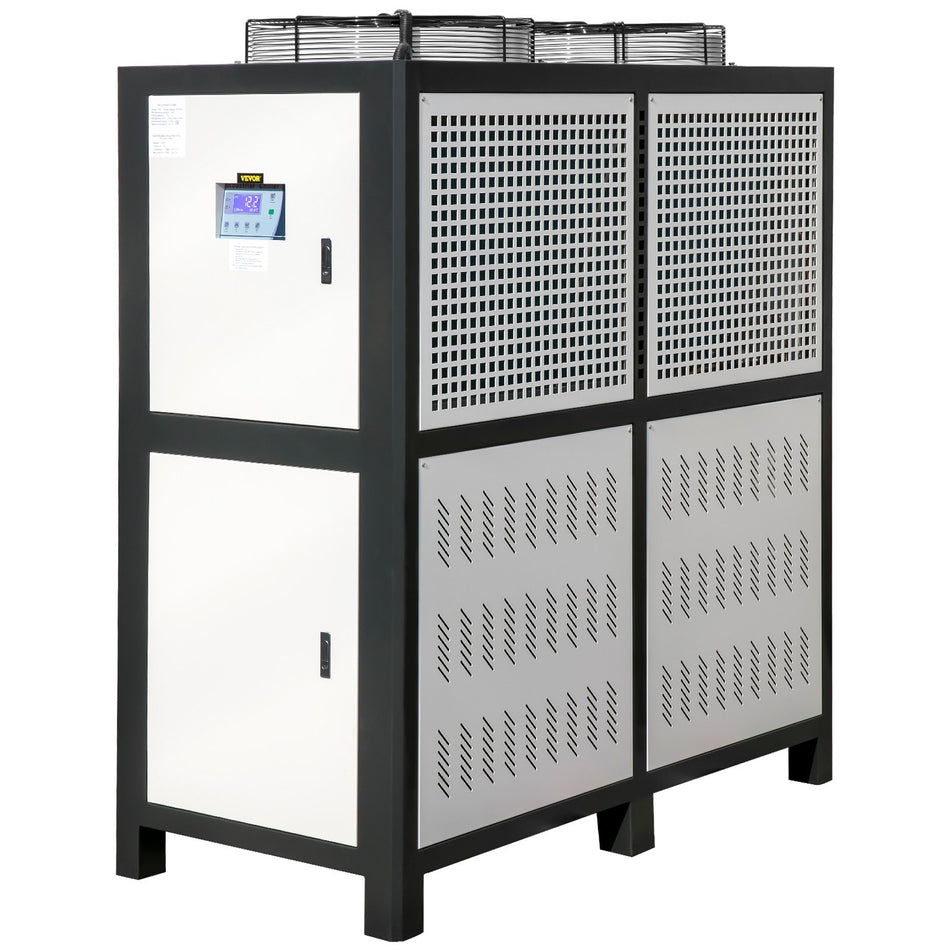 Water Chiller 15Ton Capacity Industrial Chiller 15Hp Air Cooled Water Chiller Finned Condenser W Micro Computer Control Stainless Steel Water Tank Chiller Machine For Cooling Water
