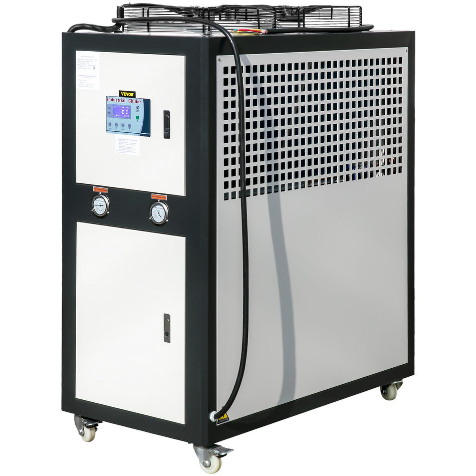 Water Chiller 6Ton Capacity Industrial Chiller 6Hp Air Cooled Water Chiller Finned Condenser W Micro Computer Control Stainless Steel Water Tank Chiller Machine For Cooling