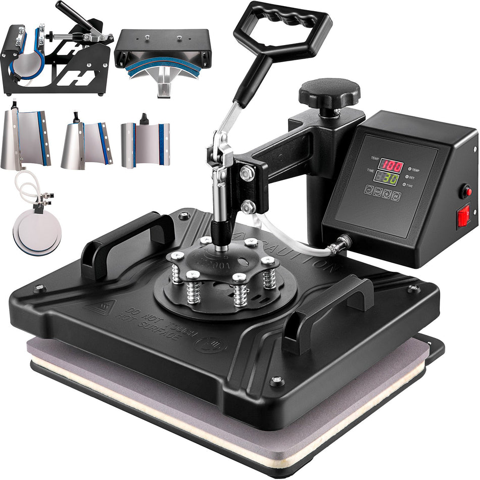 8 In 1 Digital Transfer Sublimation Heat Press Machine T Shirt Mug Hat Cap