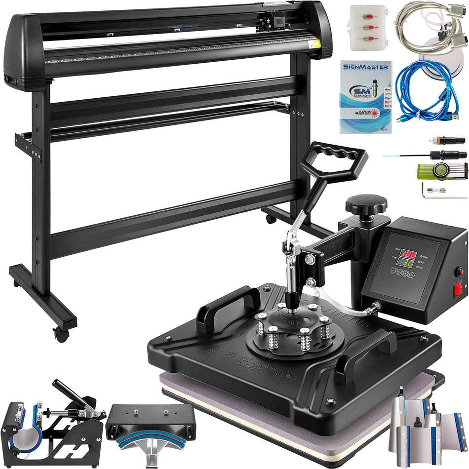 8 In 1 Heat Press 12X15 Transfer Machine 53 Vinyl Cutterplotter Cutting Diy