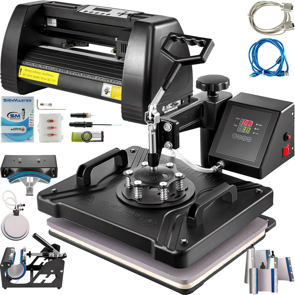 8 In 1 Heat Press 12X15 Sublimation Machine 14 Vinyl Cutter Cutting Plotter