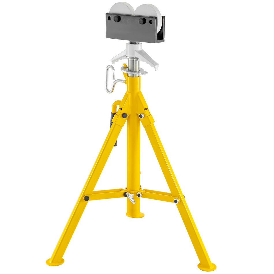 05 12 Inch Roller Pipe Stand Adjustable Height 32 55 Pipe 2500Lb Capacity Jack Stands Folding Portable High Folding Pipe Stand With Roller Head Fold A Trailer Jacks