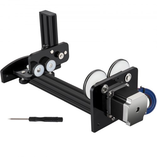 Rotary Axis Attachment 4 Wheels Laser Rotary Attachment 57 Stepper Motor Laser Cutter Rotary 50 Mm 350 Mm Carving Length For Engraving Cutting Machine Spherical Carving Cylinder Carving