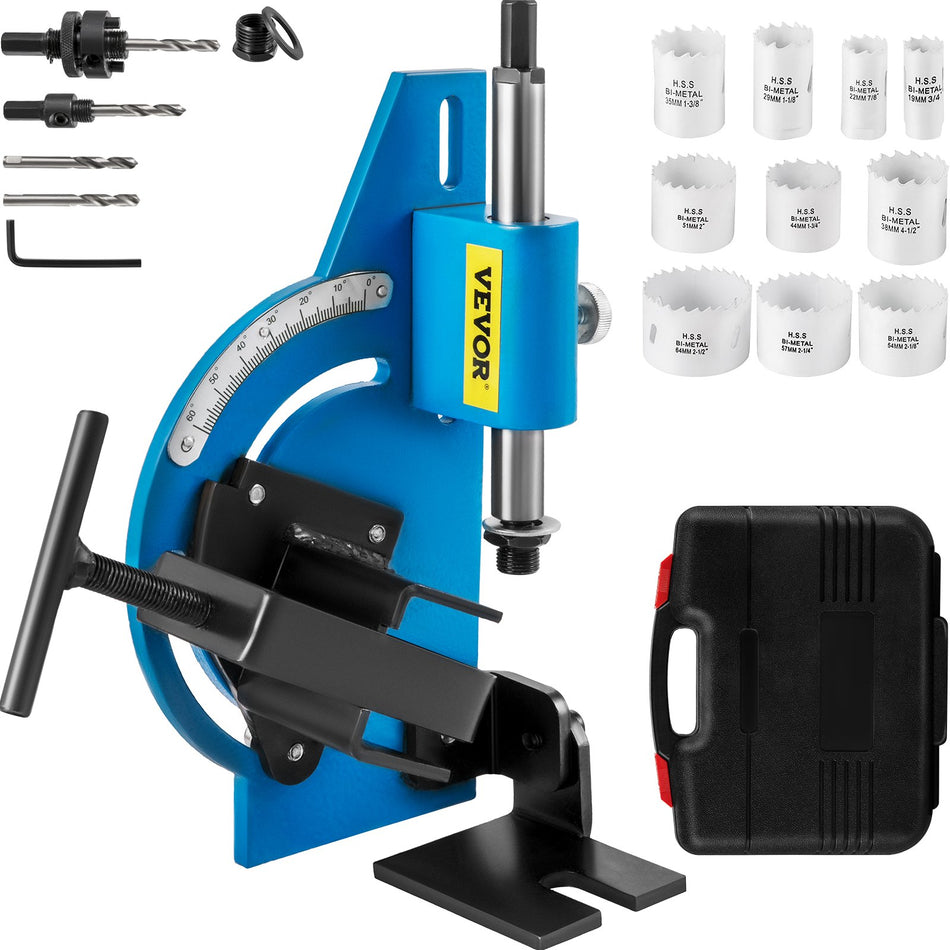 Tube Notcher Kit 60 Degree Pipe Tubing Notcher W13 Pc Bi Metal Hole Saw 34  2 12 With Case Tubing And Pipe Notcher 2 Drills Tube Notcher Tool For Cutting Holes Through Metal Wood Plastic