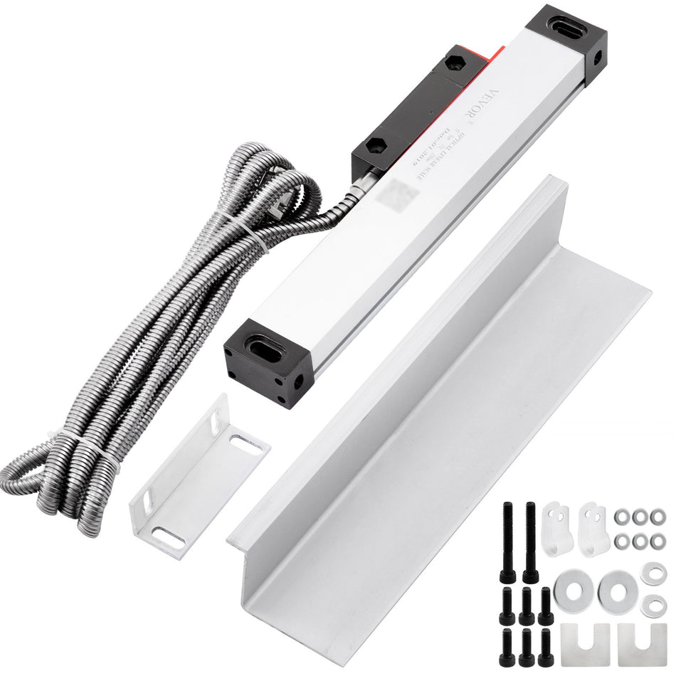 1 Axis Lathe Linear Scale 200Mm With Accuracy 00002 Optical Length Precision Linear Scale Aluminum Body For Mill Milling Lathe Machine With Accessories 200Mm8