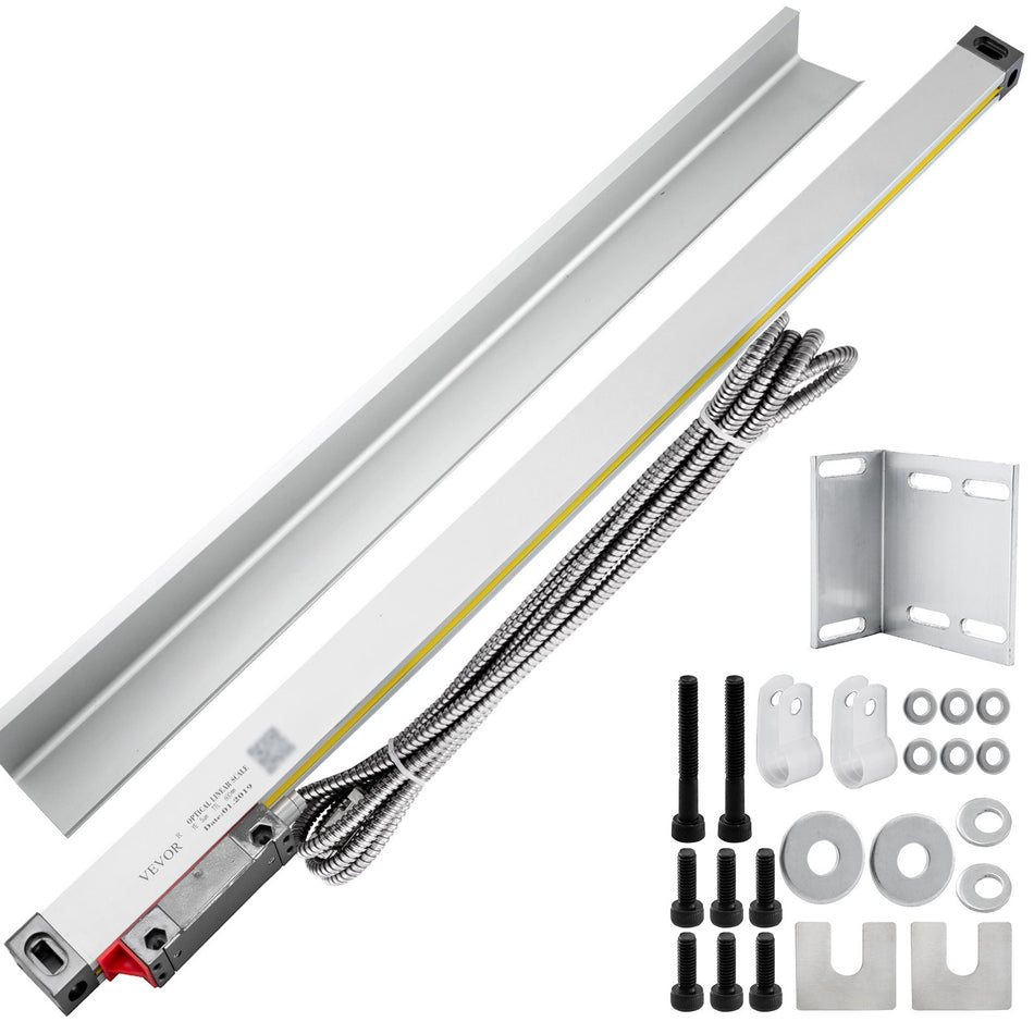 1 Axis Lathe Linear Scale 600Mm With Accuracy 00002 Optical Length Precision Linear Scale Aluminum Body For Mill Milling Lathe Machine With Accessories 600Mm24