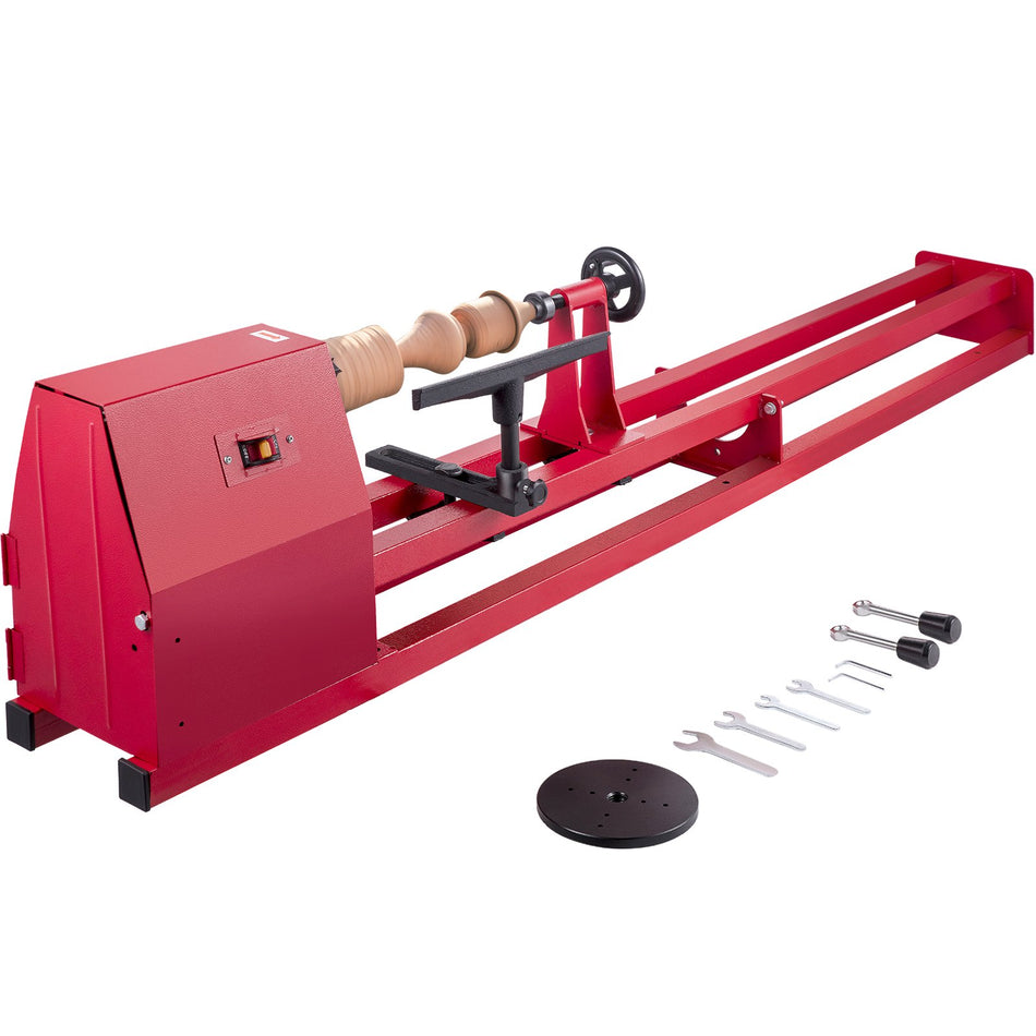 Wood Lathe 14X40 Power Lathes 12 Hp Wood Lathe Machine 12 Phase Benchtop Lathe Excelsior Wood Lathe 1100160023003400 Rpm Power Wood Lathes With 3 Chisels 3 Wrenches And Accessories