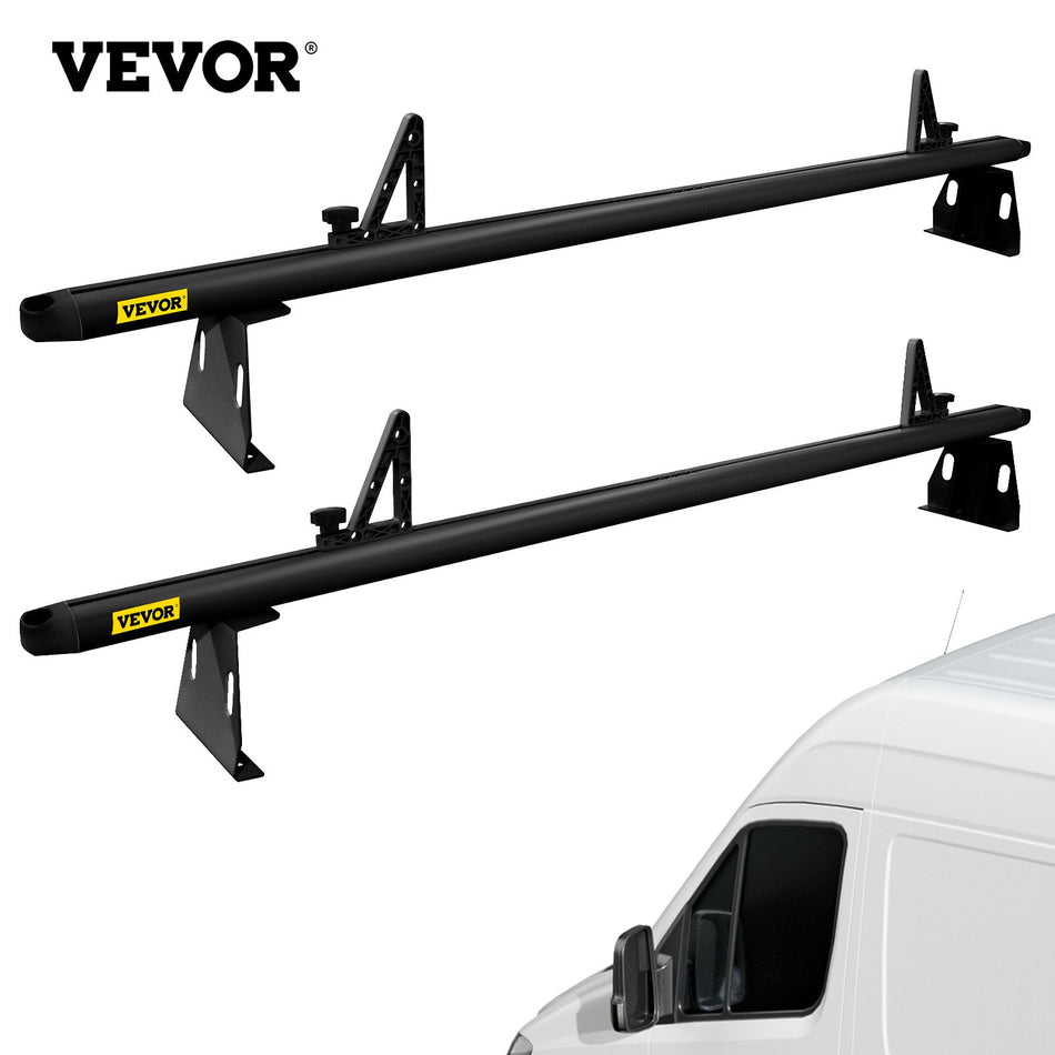 Van Roof Ladder Rack 2 Bars 661 Lbs Capacity Heavy Duty Aluminum Roof Rack Cross Bar With Ladder Stopper Compatible With Ford Transit Connect 2008 13 For Kayak Canoe Lumber Cargo Black