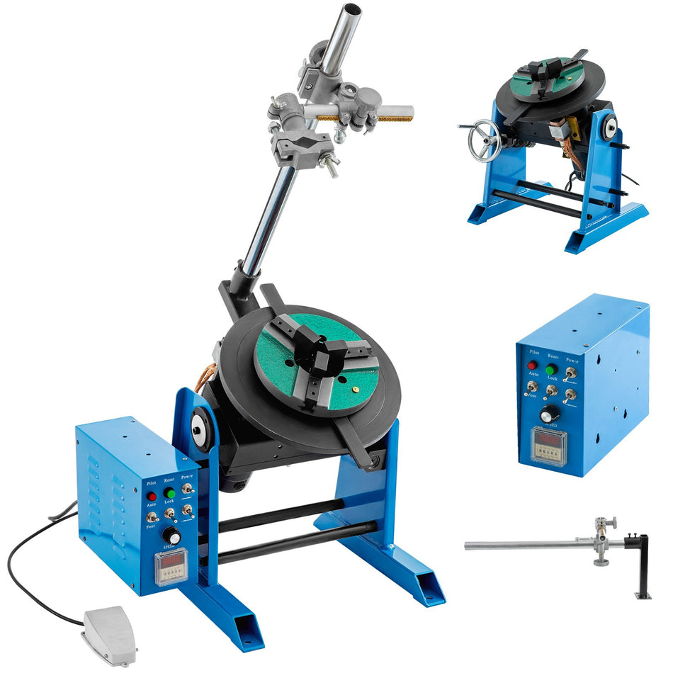 50Kg Rotary Welding Positioner Turntable Table 110V 120W Angle 0 To 90 Welding Positioner Positioning Turntable 310Mm Diameter Welder Positioner Turntable Machine 200Mm Lathe Chuck