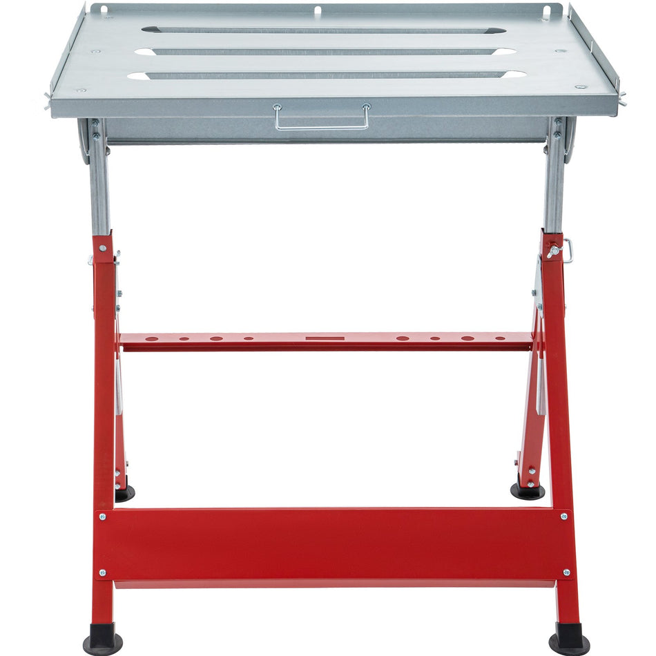 Welding Table 31 X 23 Steel Welding Table Nine 11 In 28Mm Slots Welding Bench Table Adjustable Angle Height Portable Table Casters Retractable Guide Rails Eccentric Leveling Foot