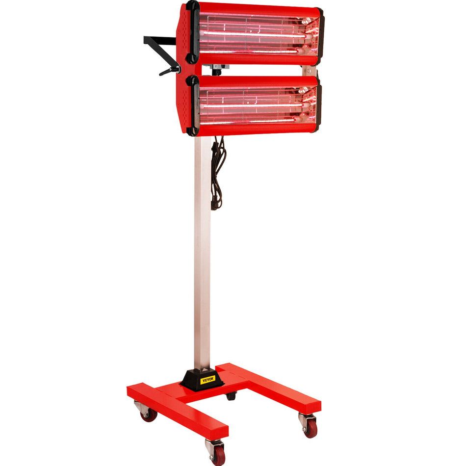 2000W Baking Infrared Paint Curing Lamp Short Wave Infrared Heater Car Bodywork Repair Paint Dryerstand