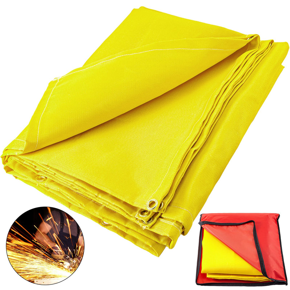 10 X 10 Ft Welding Blanket Gold Fiberglass Blanket Portable Fiberglass Fire Retardant Blanket Welding Mat Welding Fireproof Thermal Resistant Insulation With Carry Bag