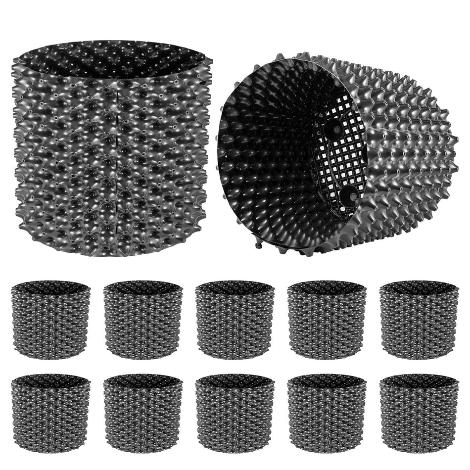 12Pcs Air Root Pruning Pots 5 Gallon Garden Propagation Pot Black Equivalent Pot Recycled Air Pruning Container Air Root Pots Plant Root Trainer With Base Screws Non Woven Fabric Pot