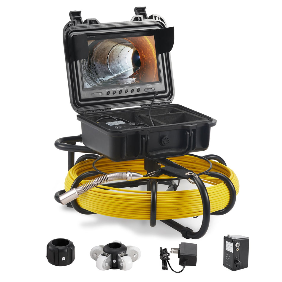 Sewer Camera Pipe Inspection Camera 9 Inch 720P Screen Pipe Camera 230 Ft