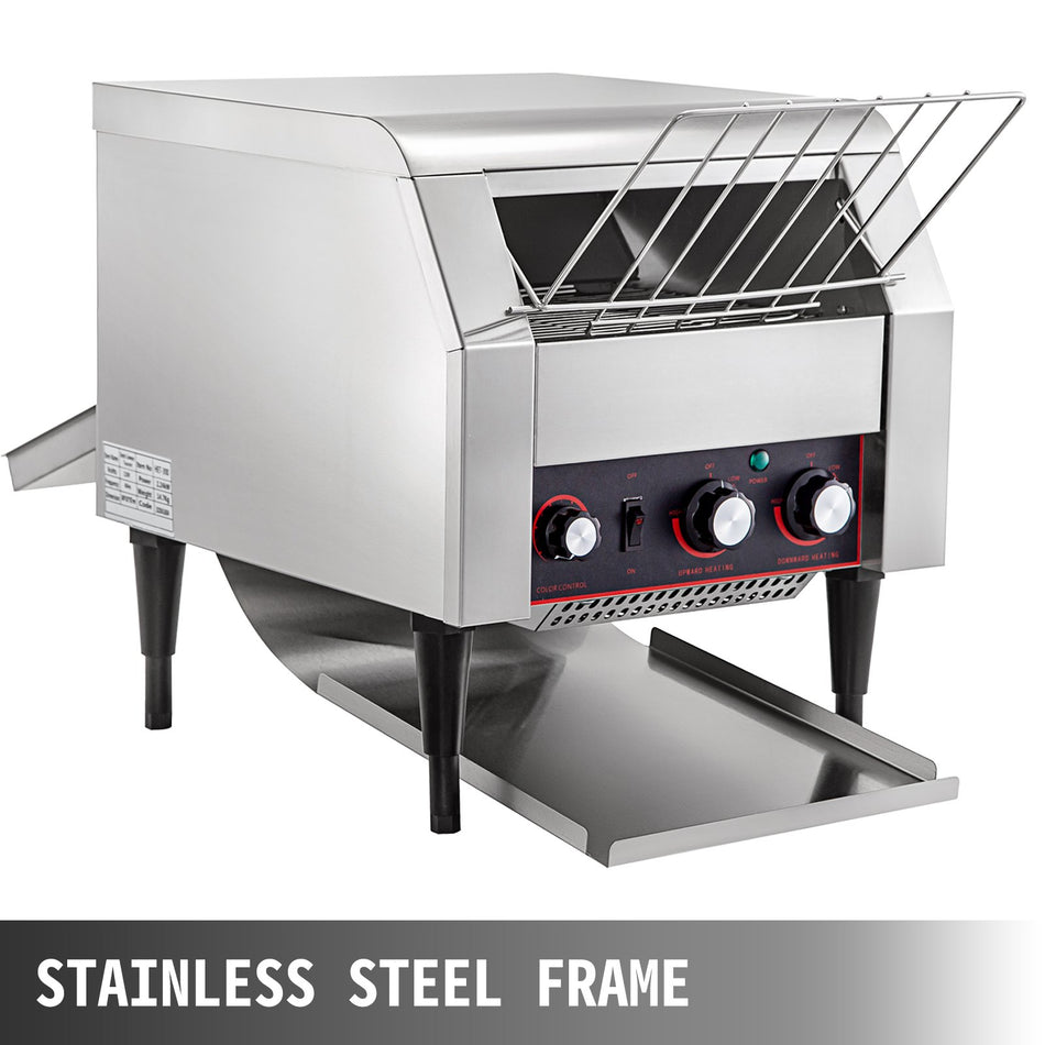 450 Sliceshour Commercial Conveyor Toaster2600W Stainless Steel Heavy Duty Industrial Toasters W Double Heating Tubescountertop Electric Restaurant Equipment For Bun Bagel Bread Baked Food