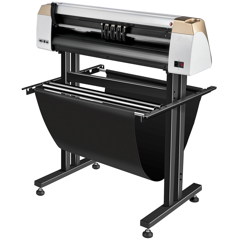 Vinyl Cutter Machine 720Mm Cutting Plotter Automatic Camera Contour Cutting 28 Plotter Printer With Touch Screen Servo Motor Vinyl Cutting Machine Adjustable Force And Speed For Sign Making