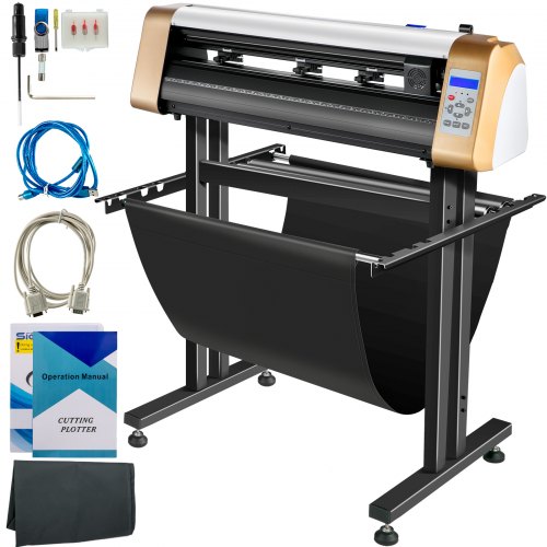 Vinyl Cutter Machine 720Mm Cutting Plotter Automatic Camera Contour Cutting 28 Plotter Printer With Servo Motor Stand Vinyl Cutting Machine Adjustable Force And Speed For Sign Making