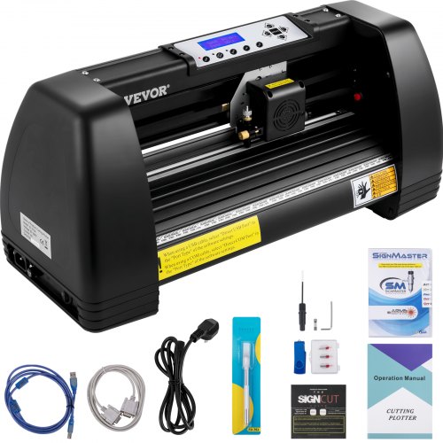 Vinyl Cutter Machine 14In 375Mm Led Plotter Printer Precise Manual Positioning Softwares Support Mac And Windows Systems Adjustable Force And Speed Floor Stand For Making Sign Label