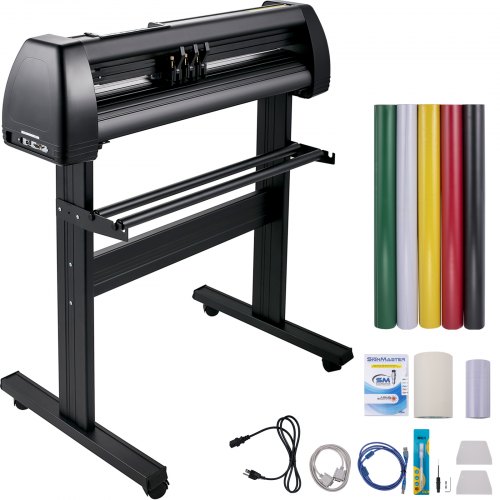 Vinyl Cutter Machine 28Inch Vinyl Plotter Lcd Display Plotter Cutter Adjustable Double Spring Pinch Rollers Sign Cutting Plotter Plotter With Signmaster Software For Design And Cut