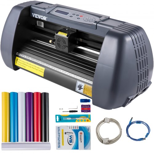 Vinyl Cutter Machine 375Mm Vinyl Printer Maximum Paper Feed 14 Inch Plotter Printer With Adjustable Force And Speed Vinyl Cutting Machine For Sign Making Vinyl Plotter Cutter Machine