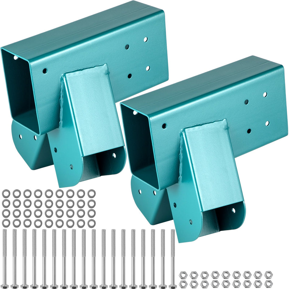 Swing Set Bracket 12 Swing Bracket A Frame Construction Swing Set Hardware Iron Material With Green Powder Coated Diy Swing Set End Bracket Swing Set Kit For 2 4X4 Legs 1 4X6 Beam 2 Pcs