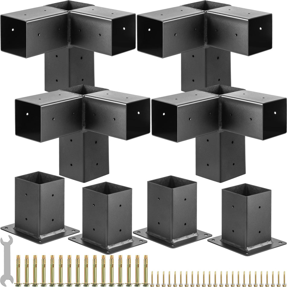 Woodwork Pergola Kit Elevated Wood Stand Kit With Steel Brackets Modular Sizing Pergola Brackets Boot Shoulder And Lag Bolts For Hunting Blind Deer Stand Bracket 4 X 4 Inches