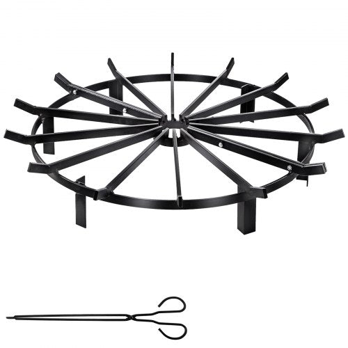 32In Fire Grate Log Grate Wagon Wheel Firewood Grates 16 Iron Bars Fireplace Grates Burning Rack Holder 6 Legs For Indoor Chimney Hearth Wood Stove And Outdoor Camping Fire Pit